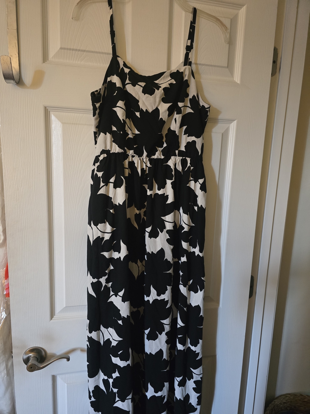 As U Wish Black and White Floral Maxi Dress